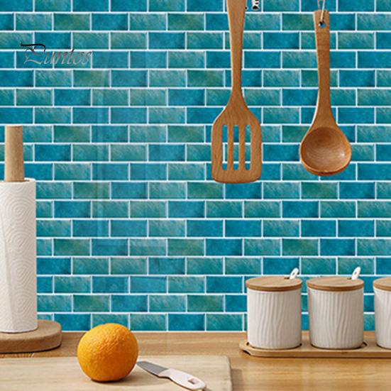 Self Adhesive Kitchen Backsplash Self-Adhesive PVC Tile Wall Stickers, Waterproof Mosaic Pattern Decals for Bathroom Easy To Clean Covers Home Decor,