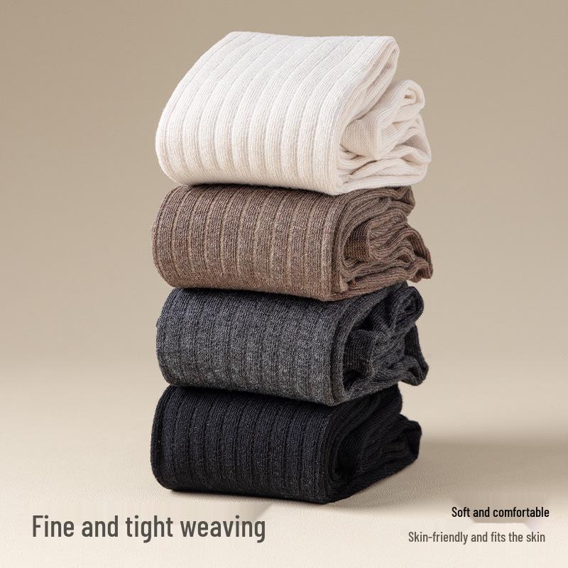 Women's Over-the-Knee Slouchy Boots Socks - Autumn/Spring, Loose Fit, Plus Size, Vertical Stripes