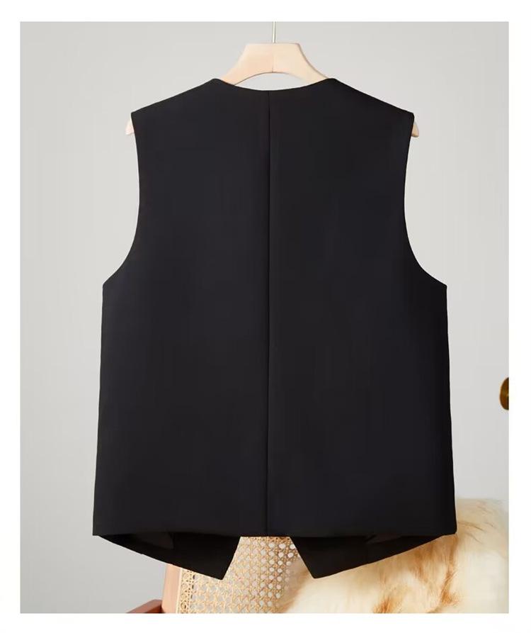 Korean Style Trendy Women's Sleeveless Vest Suit Jacket