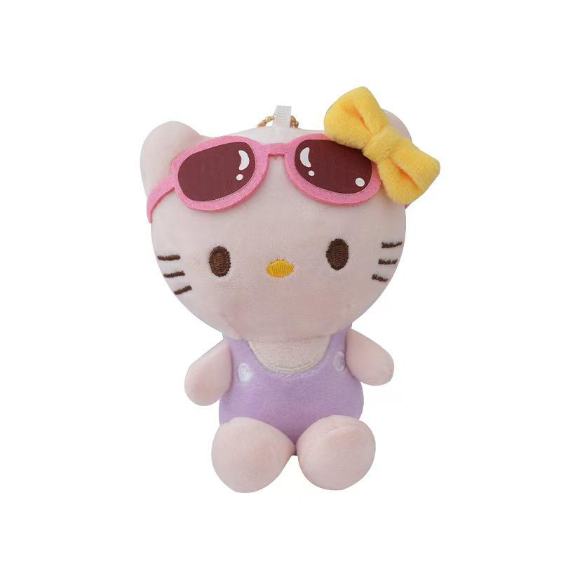 Moe Katt Hänge Plyschleksak: Söt tecknad kattunge nyckelring berlock