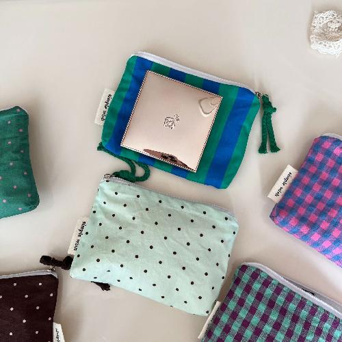 Mini Cotton Floral Organizer Bags for Women Bag Small Fabric Cosmetic Make Up Bag Little Purse Coin Pouch Children Cosmetic Case