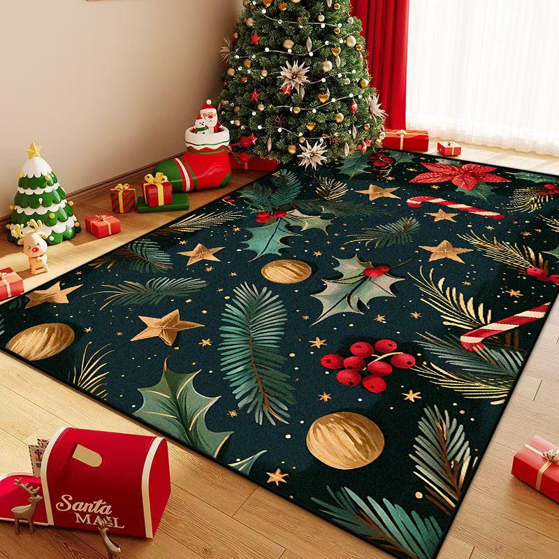 Christmas Modern CARPET FOR LIVE ROOM Luxury Home Decoration Bedroom Large Area Rugs Washable Antiskid Lounge Floor Mats Bedside