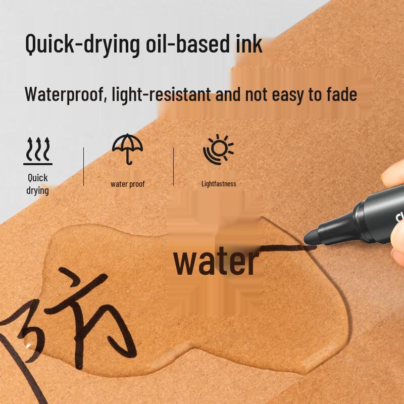 Deli S550 Oil-Based Broad Tip Marker Pens