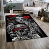 Gothic Female Skull Horror Dead Girl Floor Mat 3D