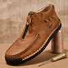 Men's Shoes, Driving Casual Shoes, One-step Men's Leather Shoes, Low-cut Large Size Loafers