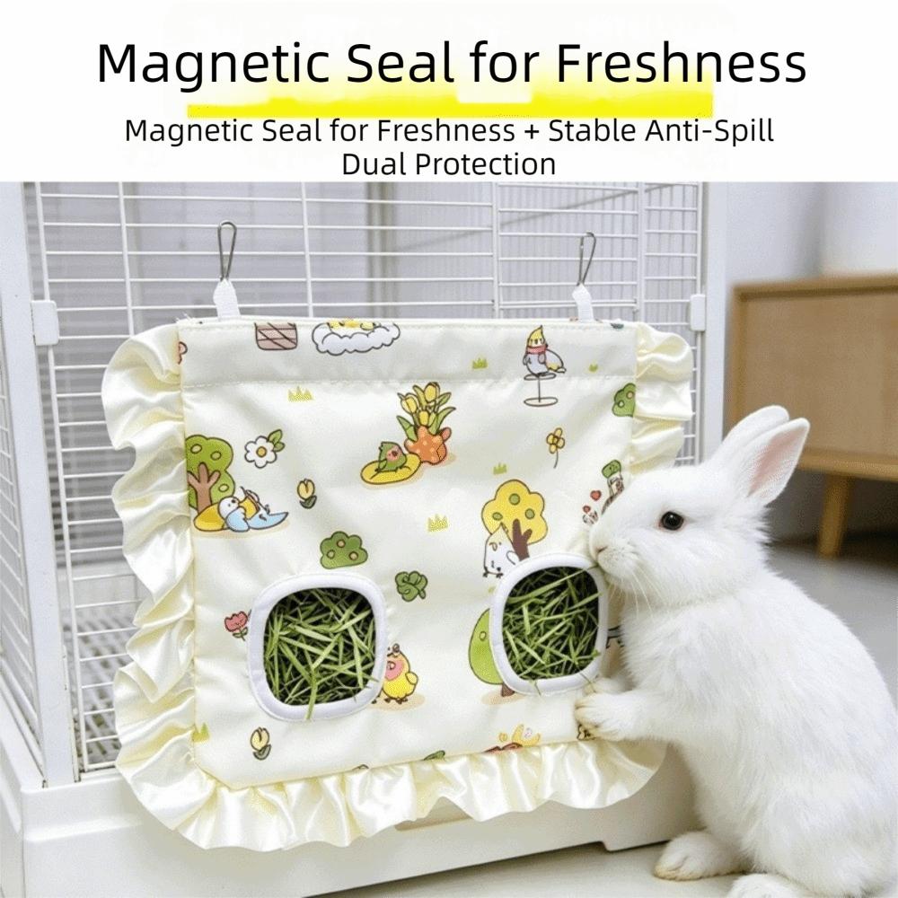 Magnetic Sealing Rabbit Hay Bag Leak-Proof Pet Feeding Bag For Rabbit Chinchillas Rats