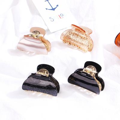 Acrylic Small Crabs Hair Clip For Women Girl Colorful Hair Claw Clamps Female Plastic Barrette Hairpin Accessories Set