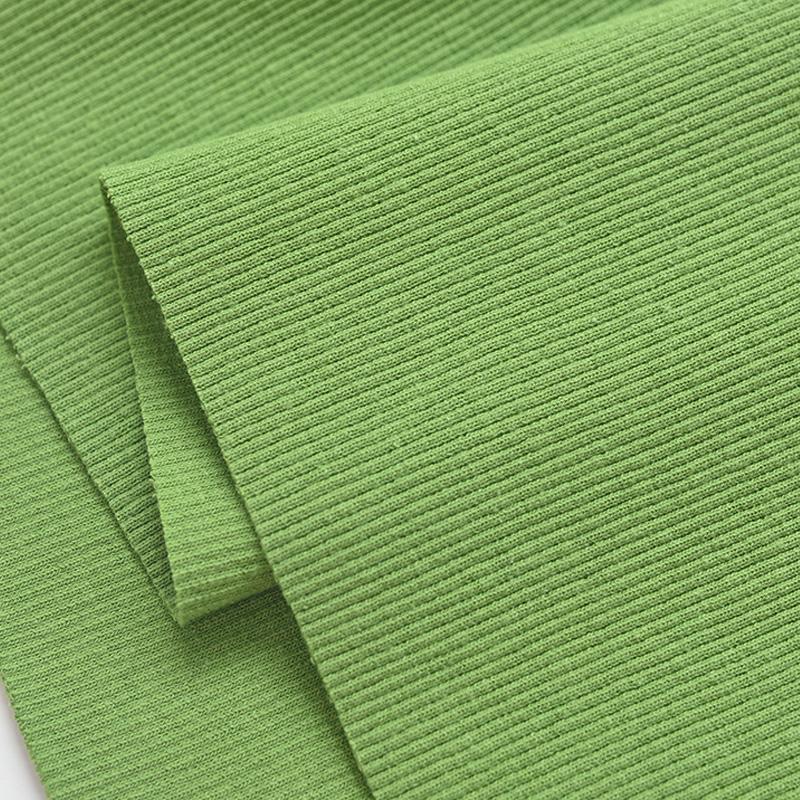 Tecido Canelado Algodão Elastano Tricô Elástico Punho Cós Perna Braços Moletom Parte Inferior Camiseta Tops Acabamento Canelado Jersey Tecido Canelado