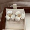Sweet Zircon Double Flower Stud Earrings, Simple Earrings, High-grade Fresh, Soft and Elegant
