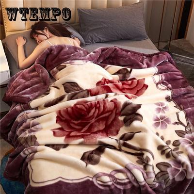 Coperte Raschel invernali super morbide Doppio strato di pelliccia sintetica visone Coperte addensare soffici copriletti in pile Coperte ponderate per letti