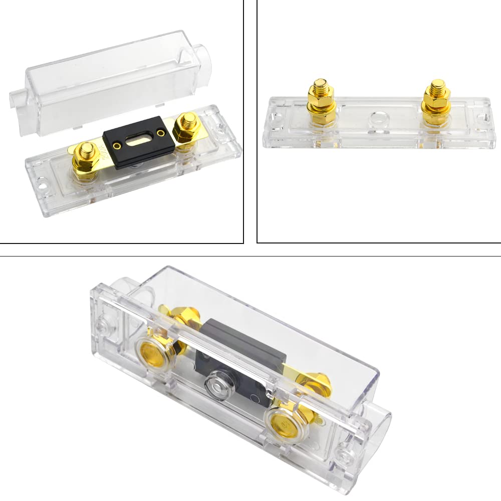 WMYCONGCONG 1pc ANL Fuse Holder + 3pcs 250A ANL Fuse