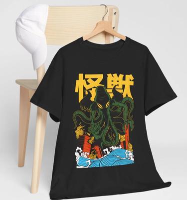 Cthulhu Japanese Anime Men's Funny T-Shirt Kraken