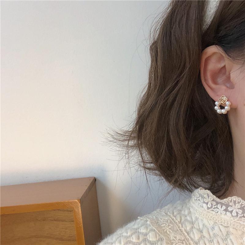 Boucles d'oreilles clous cœur nœud pour femmes Élégantes Boucles d'oreilles en cristal Accessoires de piercing Bijoux