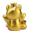 Brass Waving Lucky Ornament Car Decoration Cute Gift Opening Cashier Desk Smiling Face Yuanbao Fortune Cat
