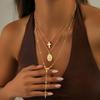 Retro Cross Pendant Multi-Layer Necklace: Niche Clavicle Chain for Women.