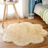 Tapis Peluche Bourgogne Fleur de Prunier, Rond Laine Salon Chambre Chevet Tapis de Sol