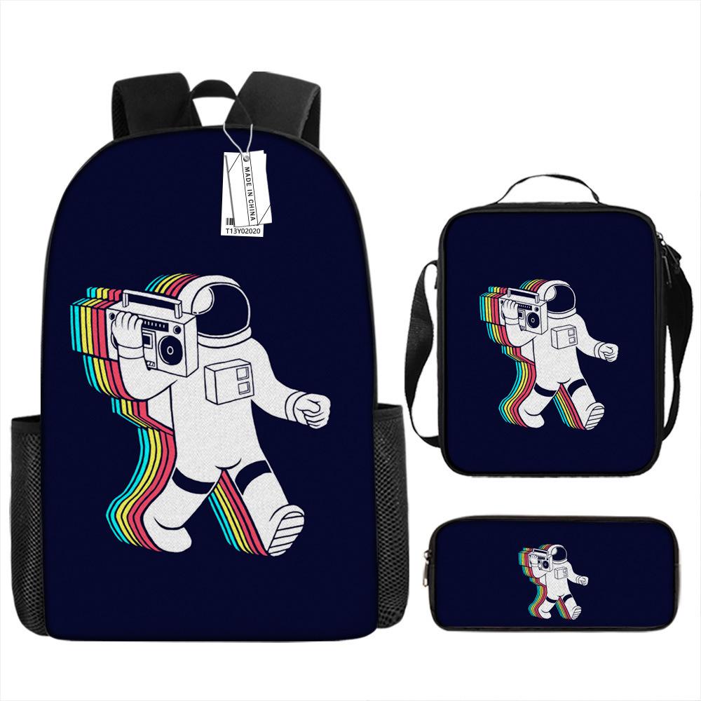 New astronaut schoolbag, boys, primary school students, grades 3 to 6, handsome and lightweight, junior high school students, backpack, large capacity
