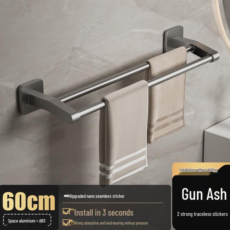 Punch-Free Wall-Mounted Multi-Functional Bathroom Storage Rack