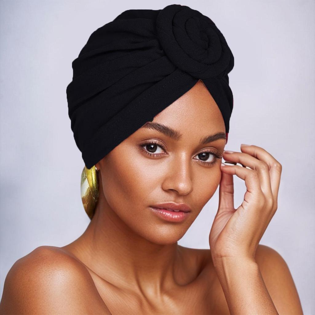 Ethnic Women's Floral Knot Headscarf Hat