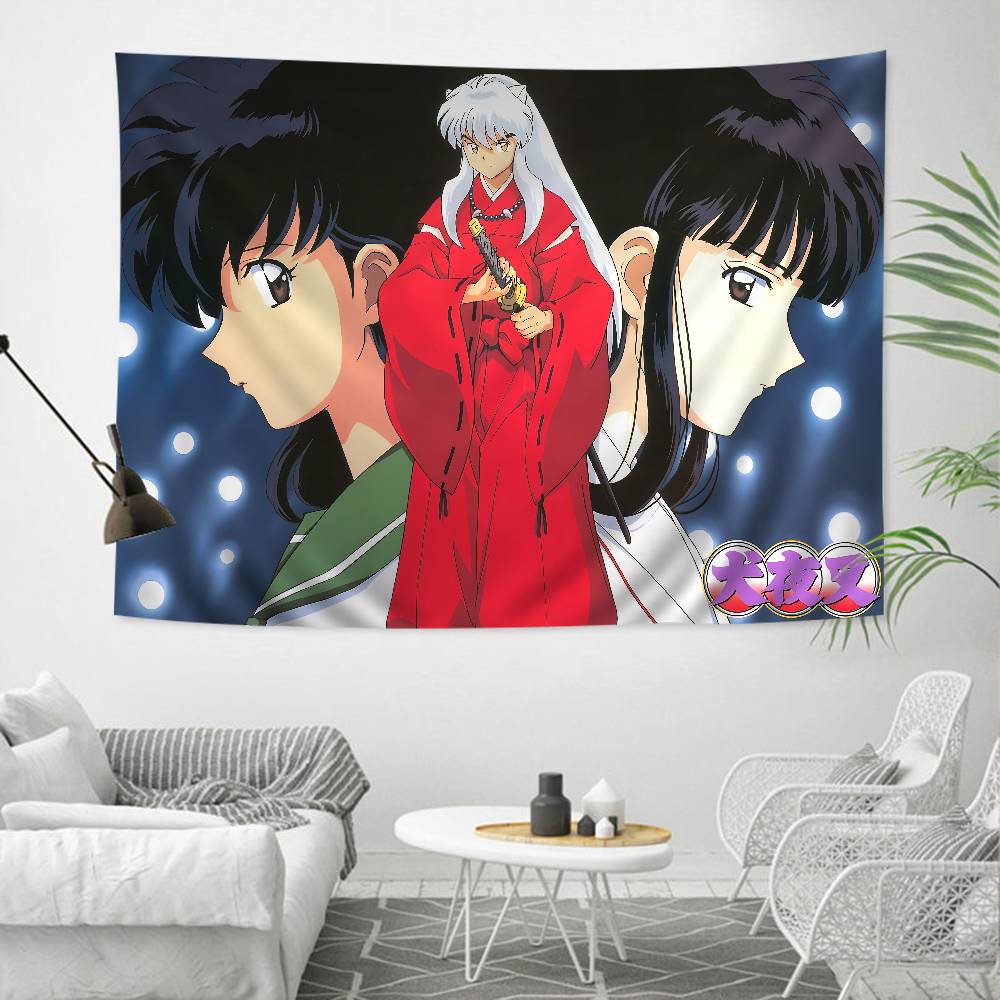 Cartoon Inuyasha Hippie Wall Hanging Tapestries For Living Room Home Dorm Decor Art Home Decor