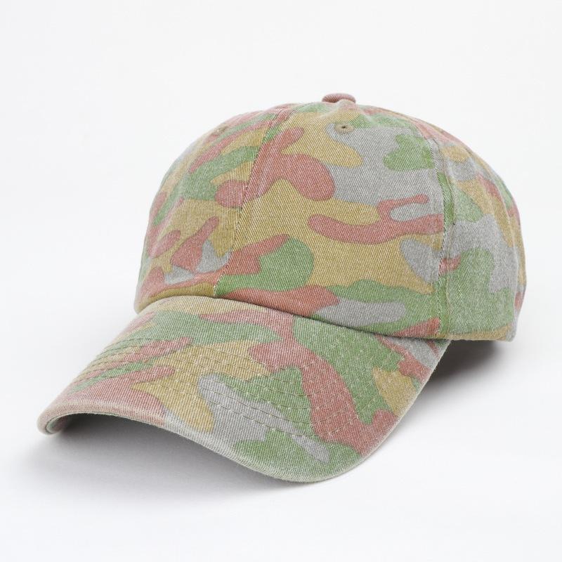 New Cotton washed Denim Camouflage Baseball Cap Spring and Summer Men and Women Fashion Trendy Paired with Baseball Cap