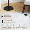 Floor Lamp with Remote, Height Adjustable Standing Lamp with Linen Shade, Dimmable with 3000K-6000K Adjustable Colour Temperatures