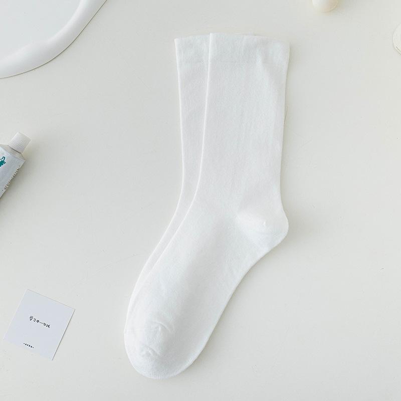 Kompressionssocken Mittellange Socken Trend Knochenlose Socken Weiße Strümpfe Stapelsocken Schwarze Strümpfe Einfach