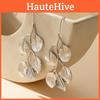 Trendy Minimalist Leaf Inspired Alloy Earrings Perfect For Everyday Chic Style