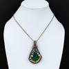 Emerald Pendant, 999 Copper Wire Wrapped Pendant Gemstone Jewelry, Handmade Pendant Amazing Jewelry, Gift For Her