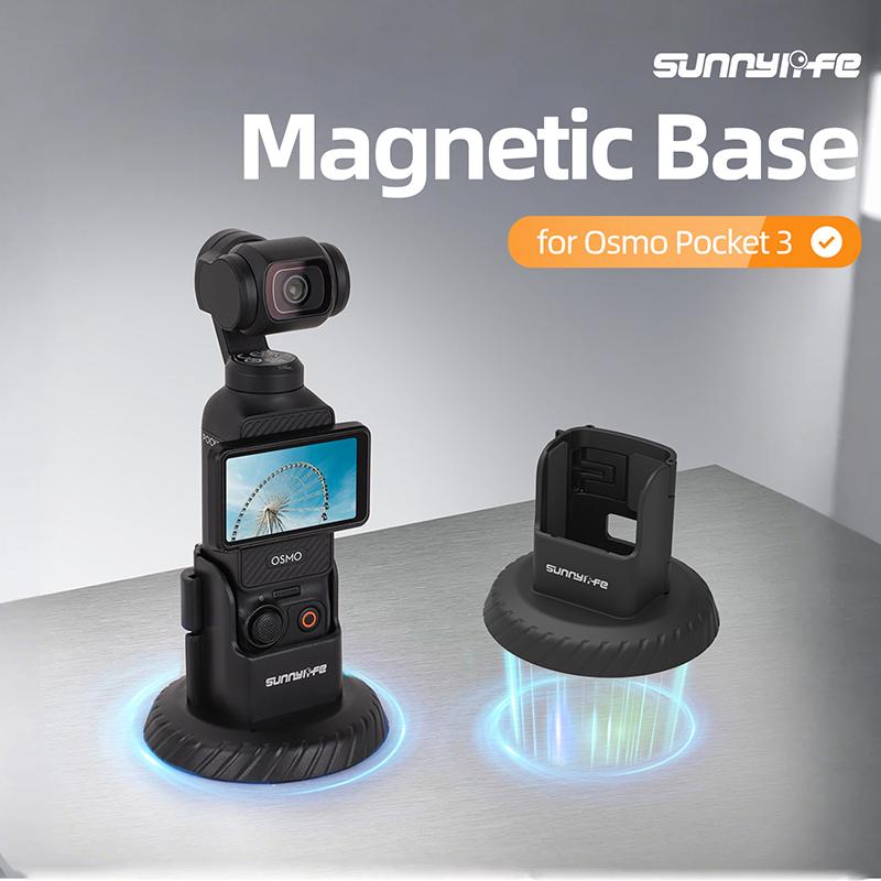 Sunnylife Magnetic Mount for DJI OSMO Pocket 3 Clip Holder Mount Action for DJI Pocket 3 Cycling/Vlog Camera Accessories