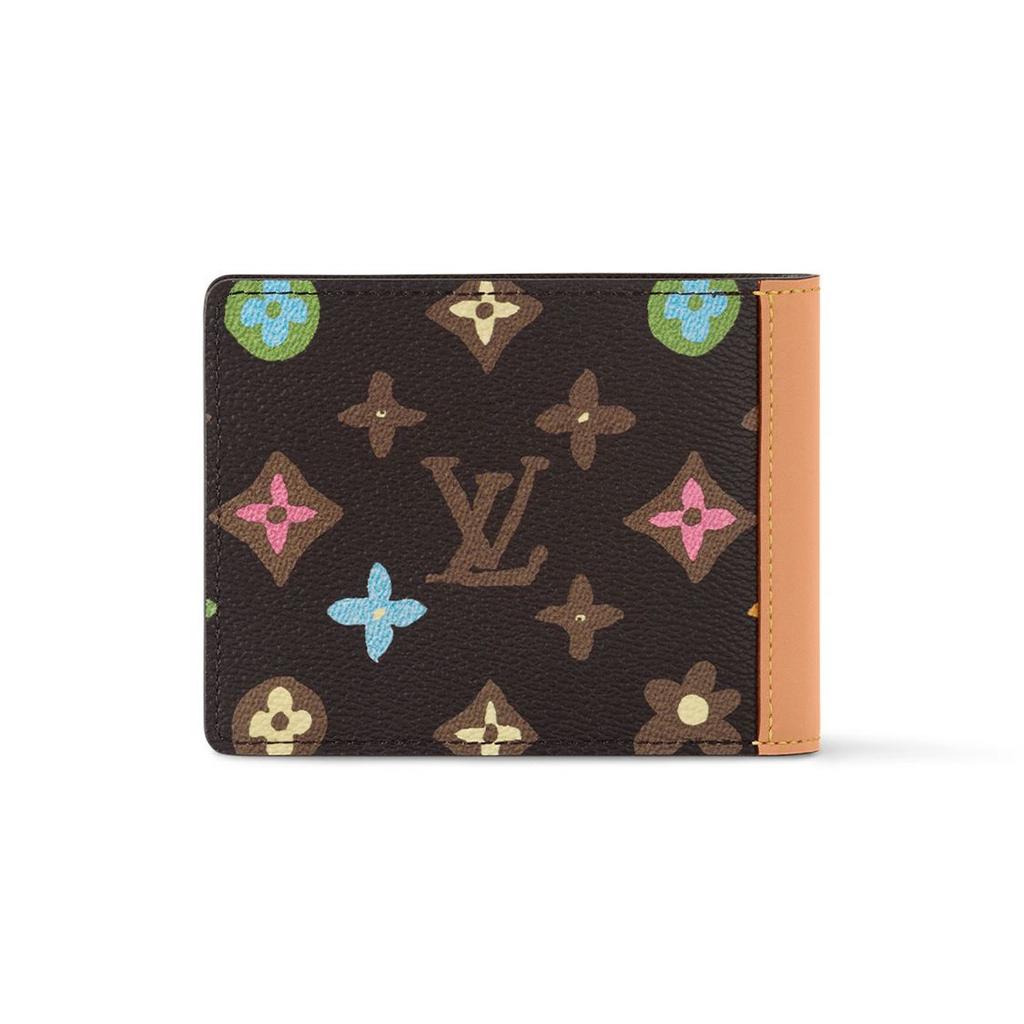 Louis Vuitton Lv X Tyler Kollaboration Logo Print Klappe Leder Geldbörse Unisex Geldbörse Mehrfarbig M83334