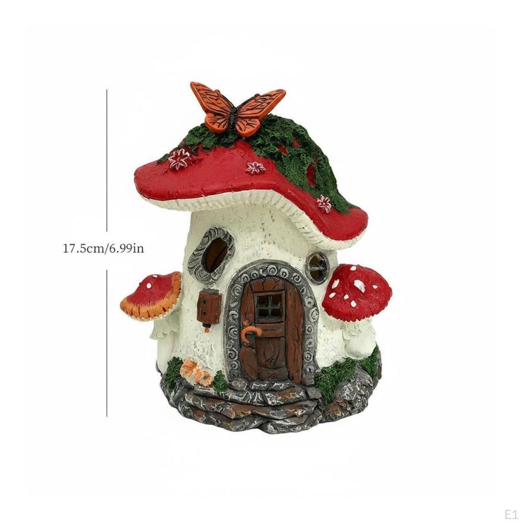 Solar mushrooms House Weatherproof Fairy Garden Lamp Automatic On/Off Lighted