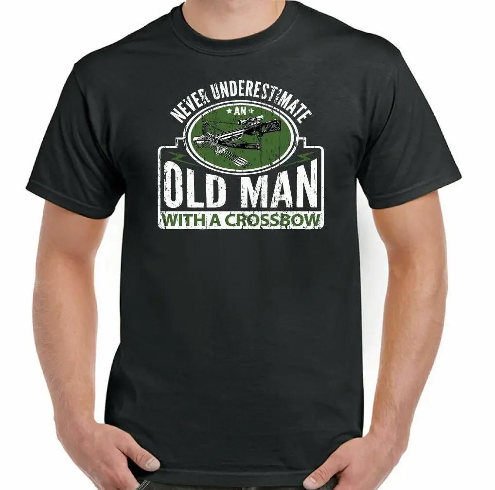 

Футболка с арбалетом Охота Стрельба из лука Никогда не недооценивайте старика с мужским юмором XXXXXL