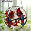Acrylic Cardinal Bird Suncatcher Stained Glass Effect Window Hanging Ornament Bird Lover Gifts for Mom Grandma