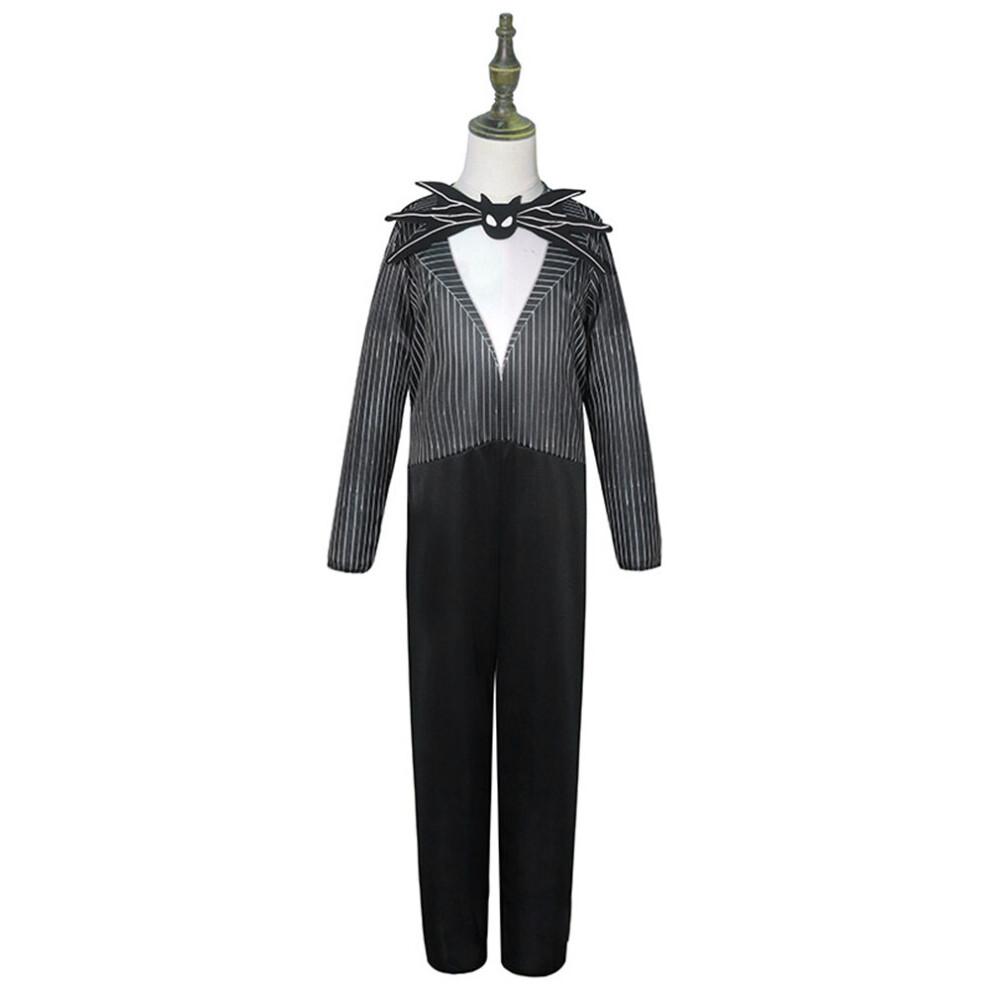 (11-14 Years) Jack Skellington Costume The Nightmare Before Christmas Kid Halloween Cosplay Outfit with Mask