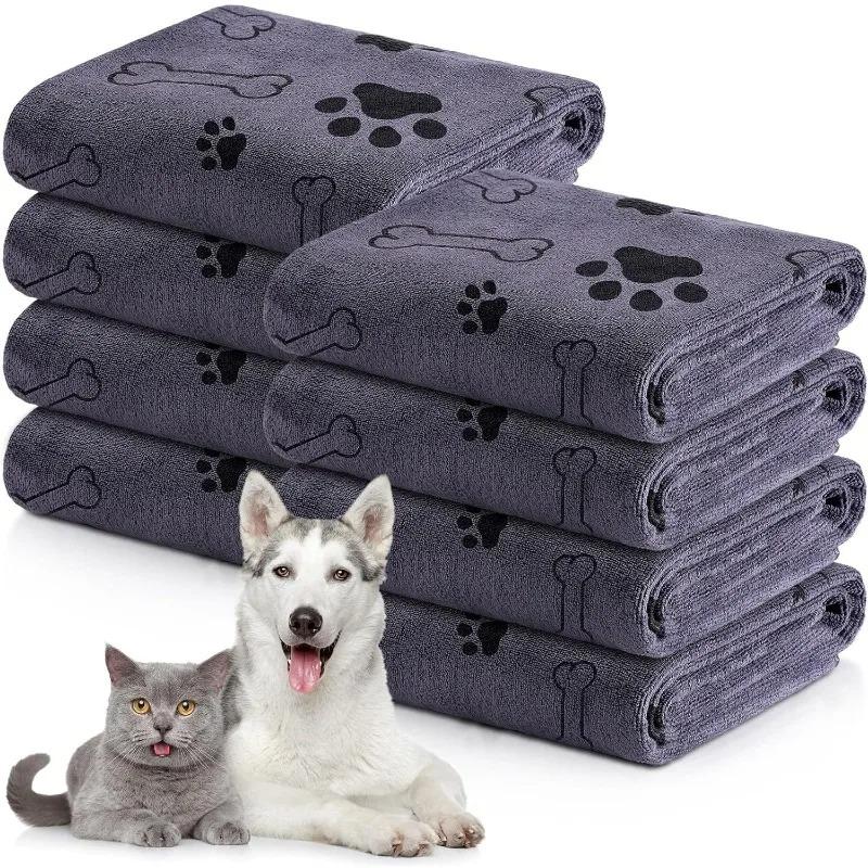 Pet Towel Drying Dog Cat Pet Towel, Puppy Microfiber Quick-drying Dog Claw Bath Towel, Pet Bath Products Absorbent Medium Dog