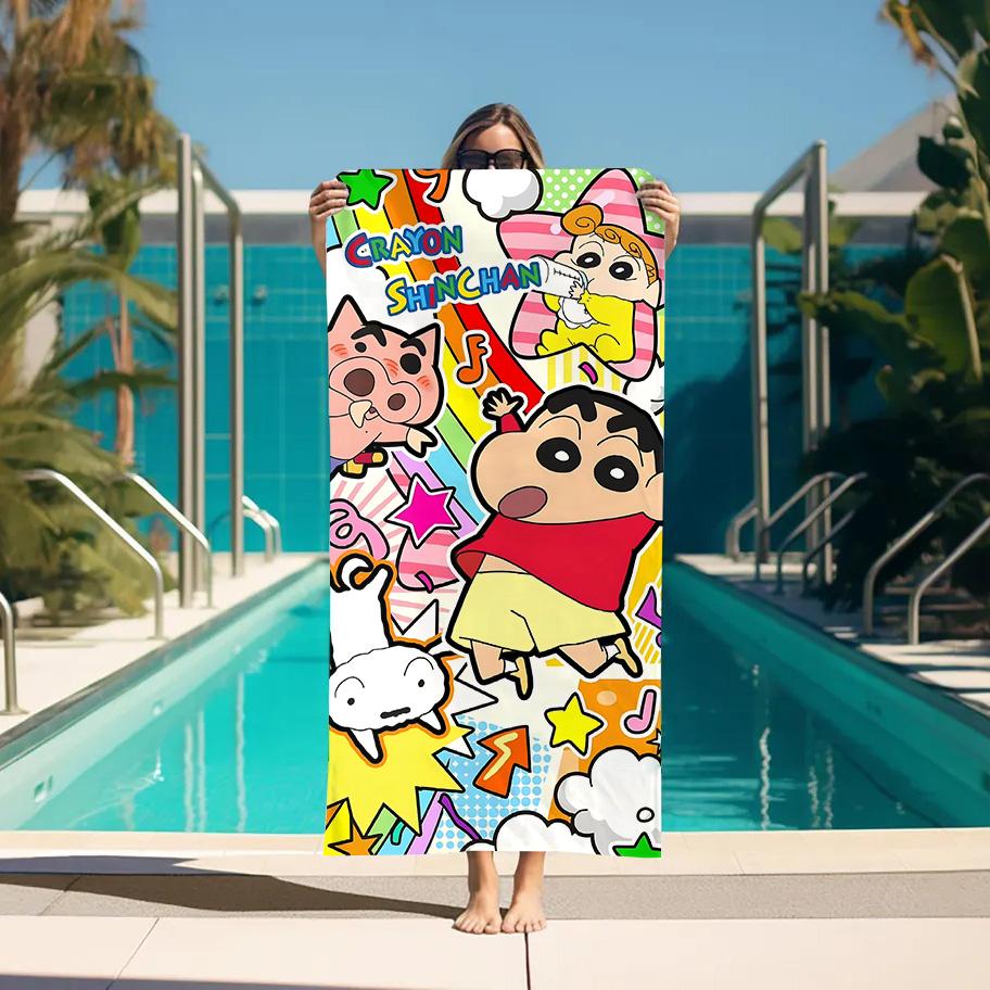 Large Bath Towel C-Crayon Shin-chans Turban for Hair Drying Spa Sauna Quick Drying Towels Bathroom Bathroom Set Accessories Home