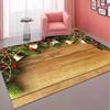VIKAMA Christmas Living Room Bedroom Printed Carpet Winter Warmth Full Floor Anti-slip Floor Mat Home Decoration