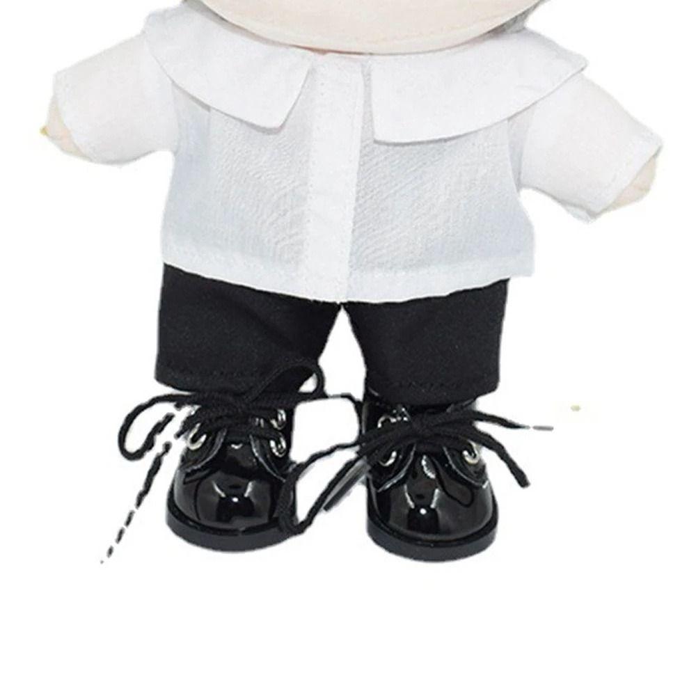 Stuffed Doll Clothes 20 cm Black White Doll Shirt Doll Clothes Doll Plush Clothing Doll Pants