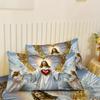 3pcs Bedding Set with a Religious Pattern Featuring Sacred Heart Angels Including a Fitted Sheet And Two Pillowcases