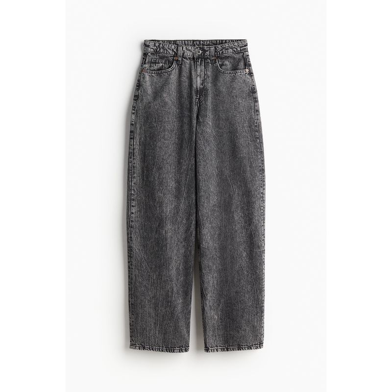 

HM Women s Jeans Autumn Leisure Retro Fashion Loose High Waist Lazy Wide Leg Jeans 1240099 Gray 155/64(34)