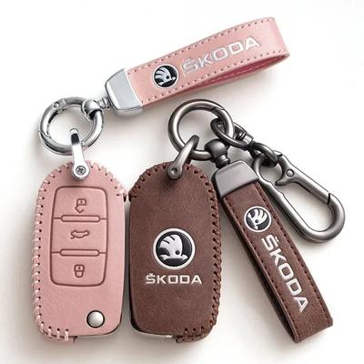 Auto Afstandsbediening Sleutelhanger Hoes Beschermer Houder Shell Voor Skoda Octavia A5 A7 Fabia Superb Kodiaq Karoq Auto Sleutelhanger Accessoires