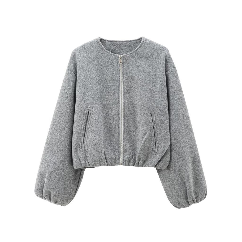 Women's Casual Fashion Loose Solid Color Long-sleeved Jacket Tops