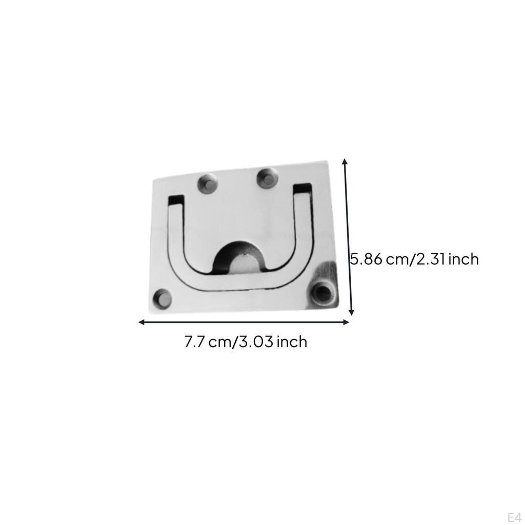 Marine Compartment Door Pull Handle Stainless Steel Loop Mirror Polished Deck