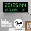 Wall-Mounted LED Clock with Temperature Display and Perpetual Calendar