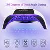 LKE UV Nail Lamp 268W Gel Nail Lamp Nail Dryer UV Lamps for Gel Nails, Professional LED Nail Lamp with Automatic Sensor / 4 Timer Setting