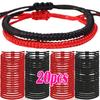 Pulseira de Fio Vermelho da Sorte para mulheres homens Budista Tibetano Ajustável Tecida à Mão Corda Trançada Nós Pulseiras Joias Pulseiras de Pulso