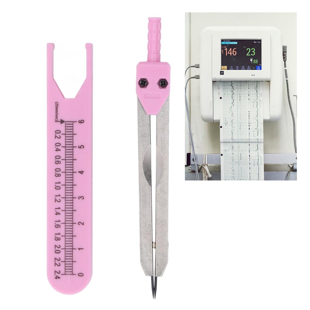 EKG Calipers Stainless Steel 0‑2.4in Ruler Drafting Divider Measuring Tool for Nursing