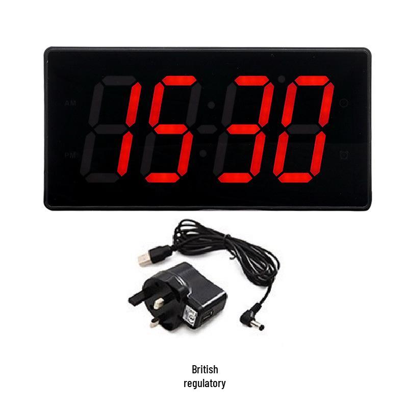 LED Digital Wall Clock with Perpetual Calendar, Alarm, Night Light, Modern Chinese Style for Home