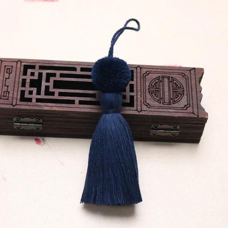 2 Stück Niedliche Quasten mit Wackelköpfen 8cm Bunte Polyesterfaden-Quasten DIY Handarbeiten Tasche Kleidungsstück Ornamente